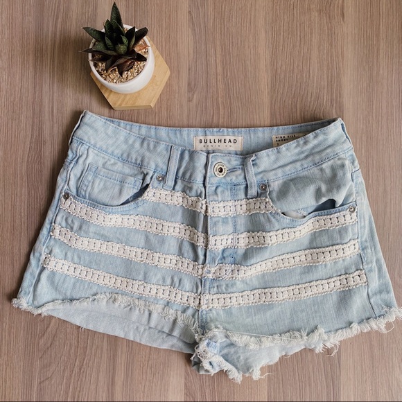 PacSun Pants - PacSun Bullhead Denim Light Blue High Rise Shorts